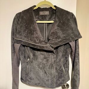 Blank NYC Charcoal Suede Bomber Jacket